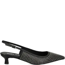 Туфли-слингбэки на каблуке 35 мм с заклёпками