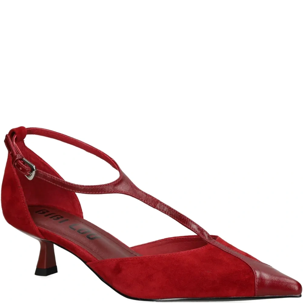 Туфли-лодочки Canna с ремешком в виде буквы Т и острым носком, каблук 40 мм