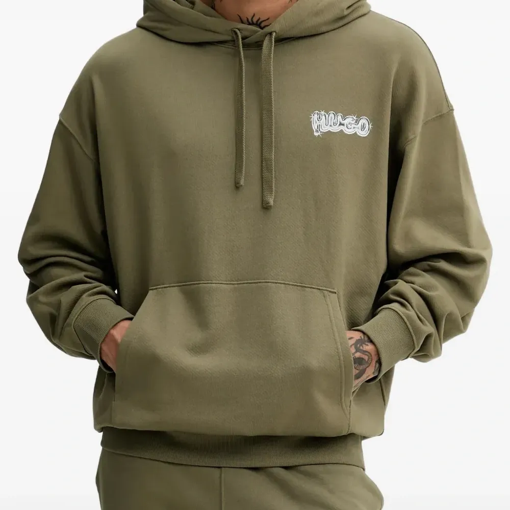 Худи с длинными рукавами и принтом-логотипом