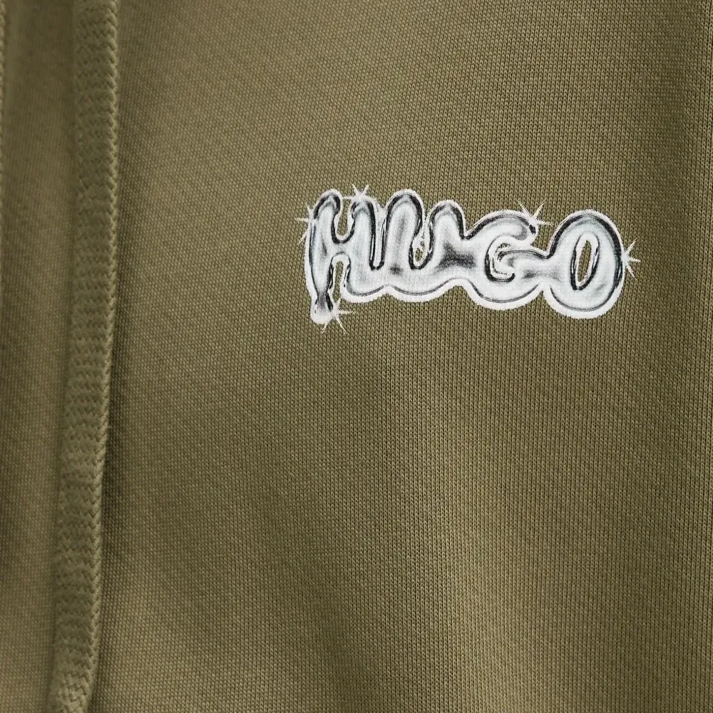 Худи с длинными рукавами и принтом-логотипом