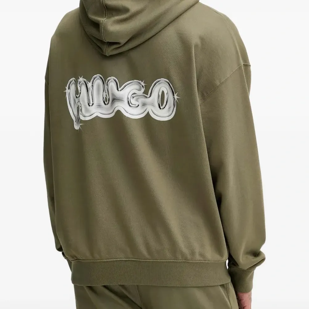 Худи с длинными рукавами и принтом-логотипом