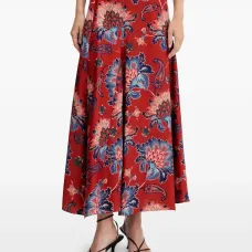 Макси-юбка с цветочным принтом
