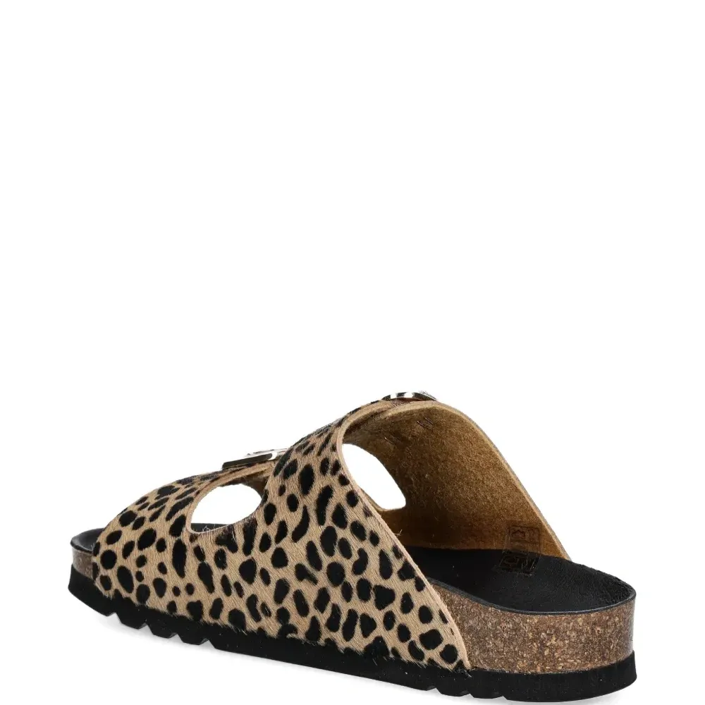 Шлёпанцы NOELLE с леопардовым принтом