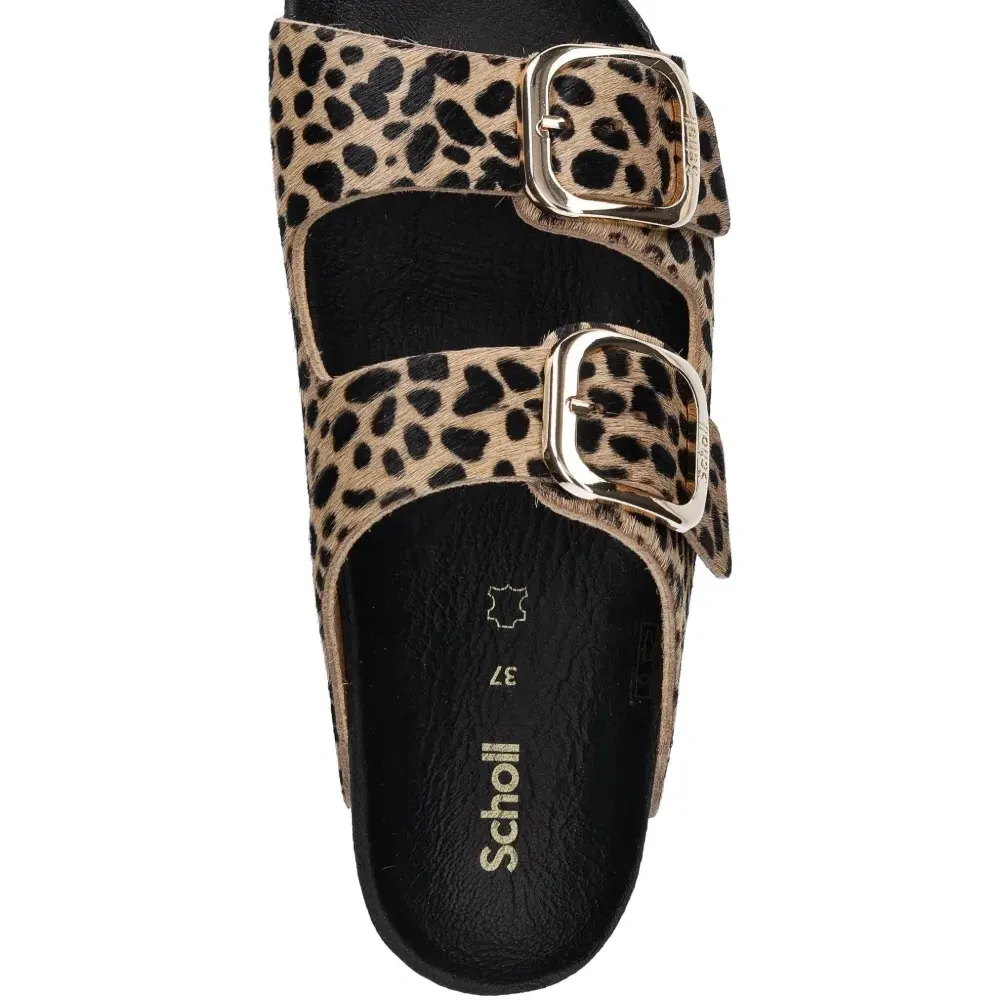 Шлёпанцы NOELLE с леопардовым принтом