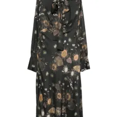 Платье миди с цветочным принтом и завязками Платье миди с цветочным принтом и завязками