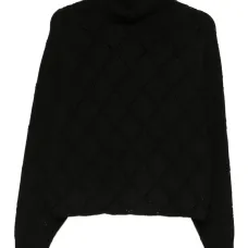 Свитер рыхлой вязки с высоким воротником Свитер рыхлой вязки с высоким воротником