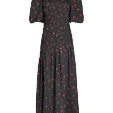 Миди-платье с принтом роз Nara Миди-платье с принтом роз Nara