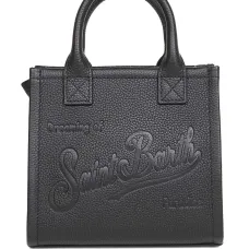 Мини-сумка-тоут из зернистой кожи с логотипом