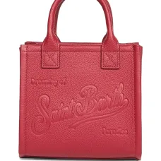 Мини-сумка-тоут из зернистой кожи с логотипом