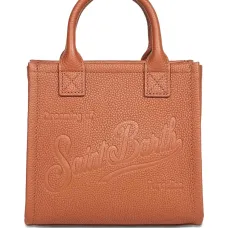 Мини-тоут из зернистой тиснённой кожи