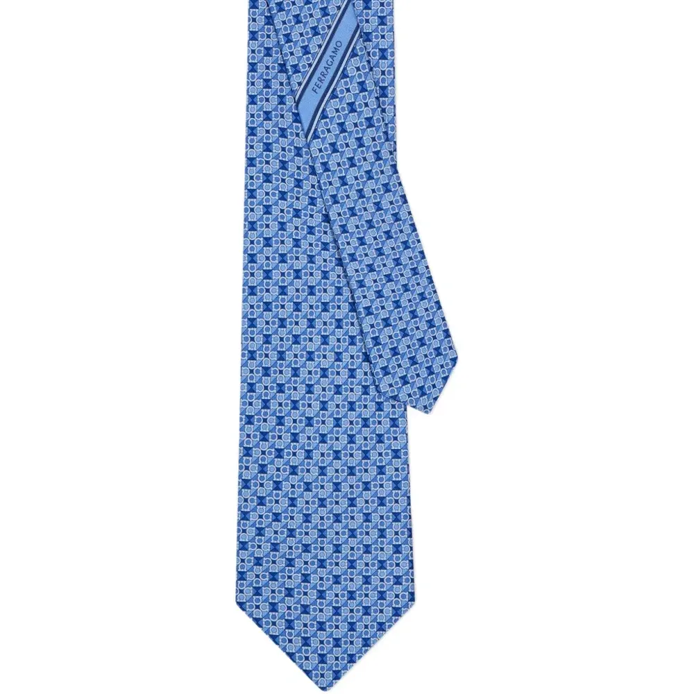 Шёлковый галстук с принтом в виде квадратного логотипа