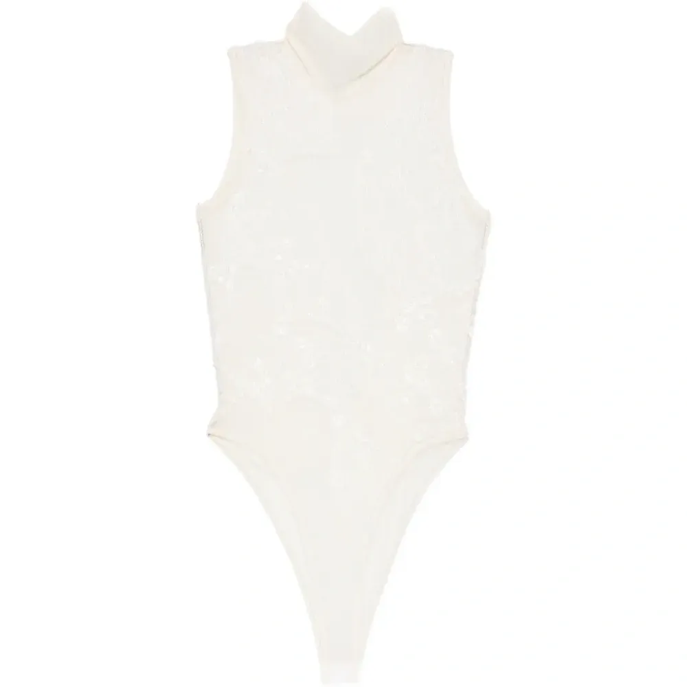 Боди с высоким воротником