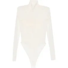 Боди с длинными рукавами из кружева