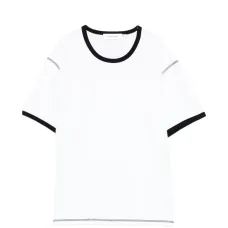 Футболка с вафельной отделкой Футболка с вафельной отделкой