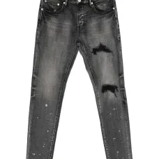 Джинсы с клетчатыми вставками