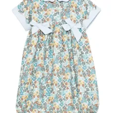 Платье с цветочным принтом и бантом