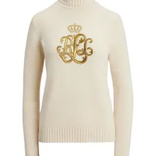 Вышитый свитер с воротником-гольф