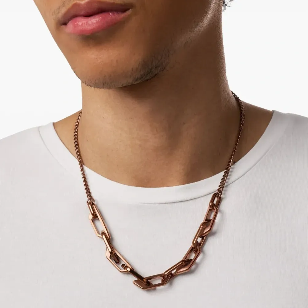 Ожерелье-цепочка с переплетающимся логотипом