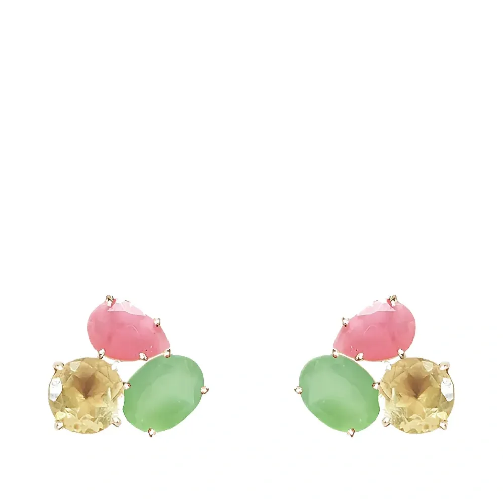 Серьги-гвоздики с камнями