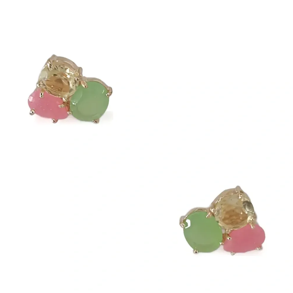 Серьги-гвоздики с камнями