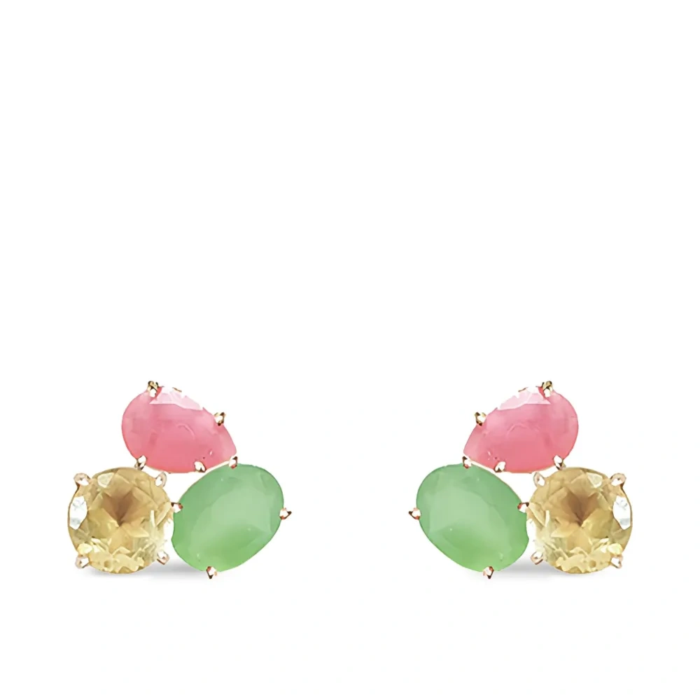 Серьги-гвоздики с камнями