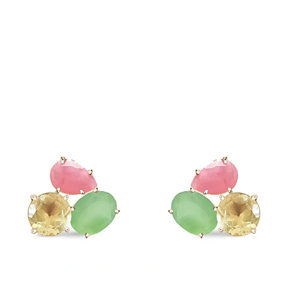 Серьги-гвоздики с камнями