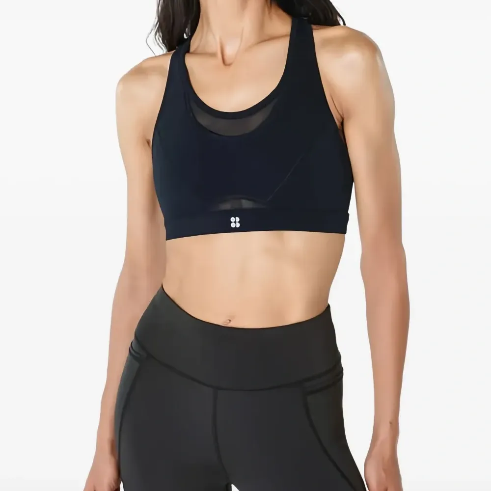 Спортивный бюстгальтер со вставками