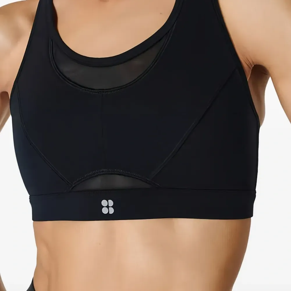 Спортивный бюстгальтер со вставками