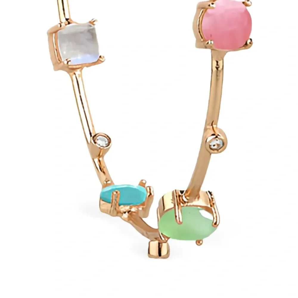 Серьги-кольца с камнями