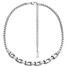 Цепочка с овальной подвеской-логотипом