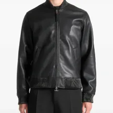 Бомбер с отделкой в рубчик