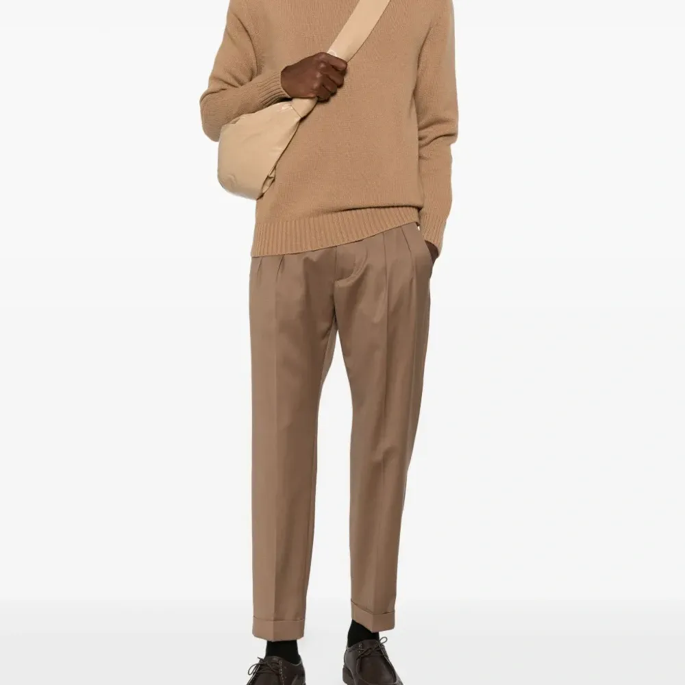 Брюки прямого кроя из шерстяной смеси