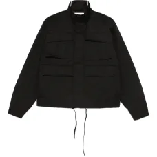 Куртка с клапанами на карманах и кулиской