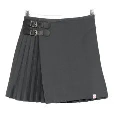 Мини-юбка со складками и пряжкой