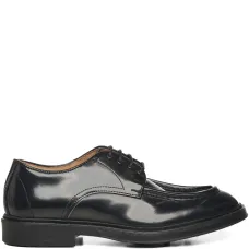 Дерби из кожи с закруглённым носком