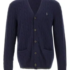 Кардиган на пуговицах с фактурной вязкой