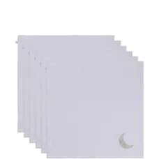 Набор Crescent из шести салфеток с вышивкой