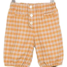 Шорты в клетку на пуговицах