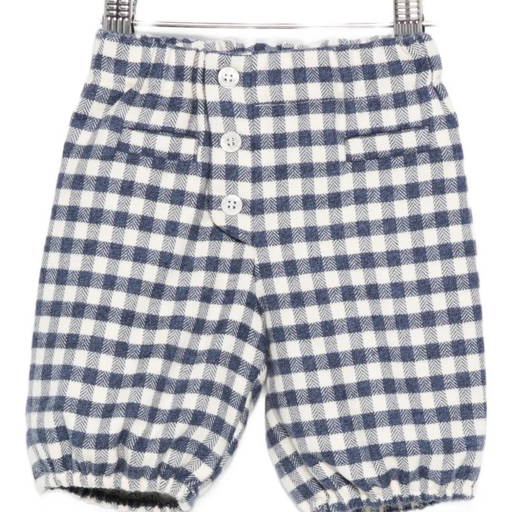 Шорты в клетку на пуговицах