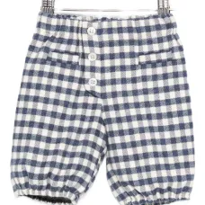 Шорты в клетку на пуговицах