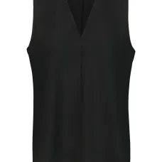 Топ с V-образным вырезом и необработанными краями