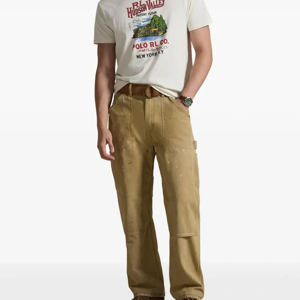 Футболка с принтом и круглым вырезом