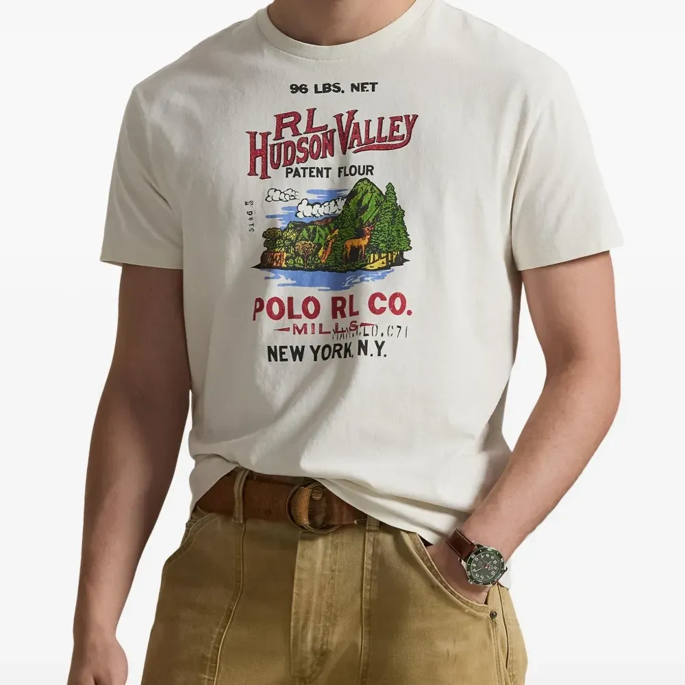 Футболка с принтом и круглым вырезом