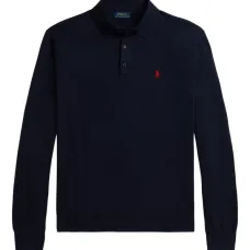 Поло с длинными рукавами и воротником