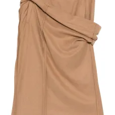 Драпированная многослойная юбка миди