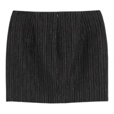 Юбка мини с разрезом в полоску