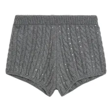 Декорированные шорты фактурной вязки Декорированные шорты фактурной вязки