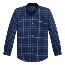 Оксфордская рубашка с вышитым логотипом