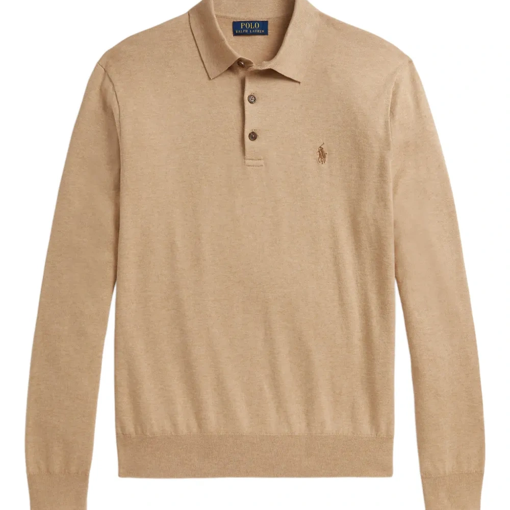 Джемпер с длинными рукавами и воротником поло