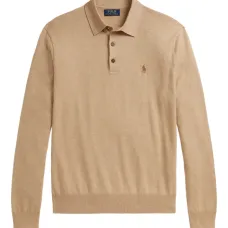 Джемпер с длинными рукавами и воротником поло